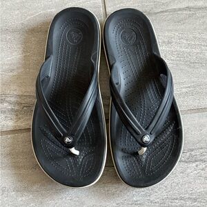 Crocs Black Flip Flops